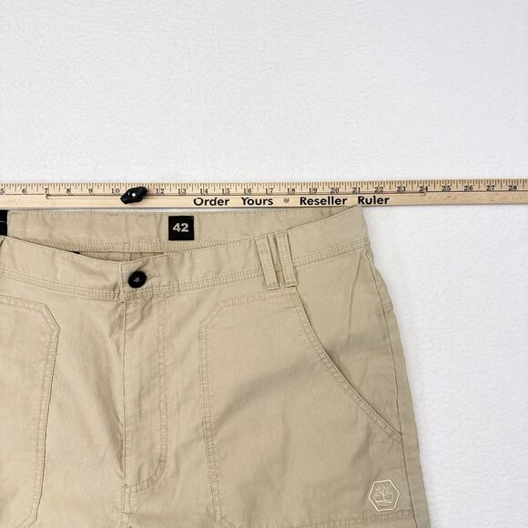 Timberland Cargo Pants Mens Size 42 x 32 Tan Khaki Ripstop Baggy Relaxed Fit NEW - Picture 7 of 8